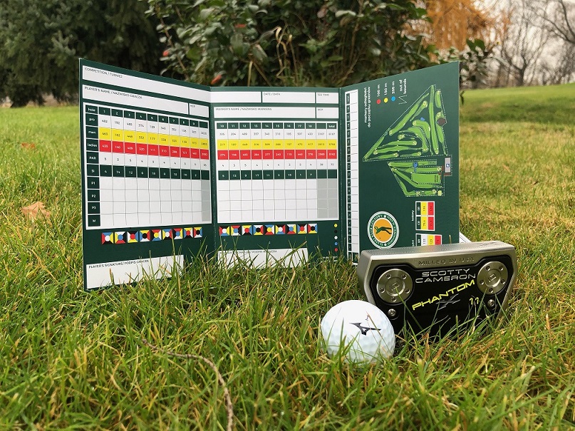 scorecard karta wyników na polu golfowym