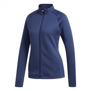 Adidas Textured Layer Ladies Jacket navy bluza golfowa ocieplana