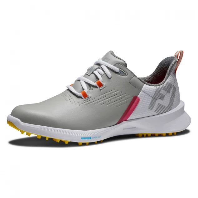 Damskie buty golfowe Footjoy Fuel grey/yellow/pink