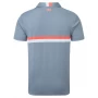 Męska koszulka golfowa Footjoy Double Chest Band Pique Polo grey/orange