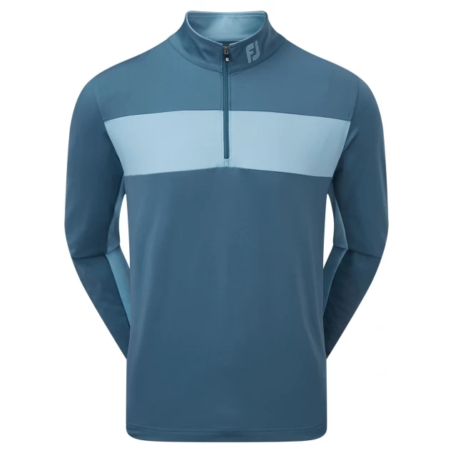 Męska bluza golfowa Footjoy Engineered Chest Stripe Chill Out blue