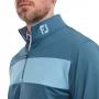 Męska bluza golfowa Footjoy Engineered Chest Stripe Chill Out blue