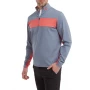 Męska bluza golfowa Footjoy Engineered Chest Stripe Chill Out grey/orange