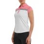 Damska koszulka golfowa Footjoy Engineered Colour Block Lisle Ladies Polo white/bright coral