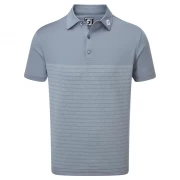 Męska koszulka golfowa Footjoy Engineered Heather Stripe Lisle Polo grey
