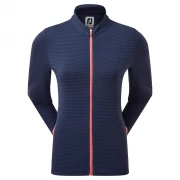 Damska bluza golfowa Footjoy Full-Zip Lightweight Tonal Stripe Midlayer Ladies navy
