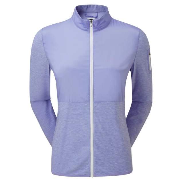 Damska bluza golfowa fioletowa Footjoy Full-Zip Space Dye Midlayer Ladies violet