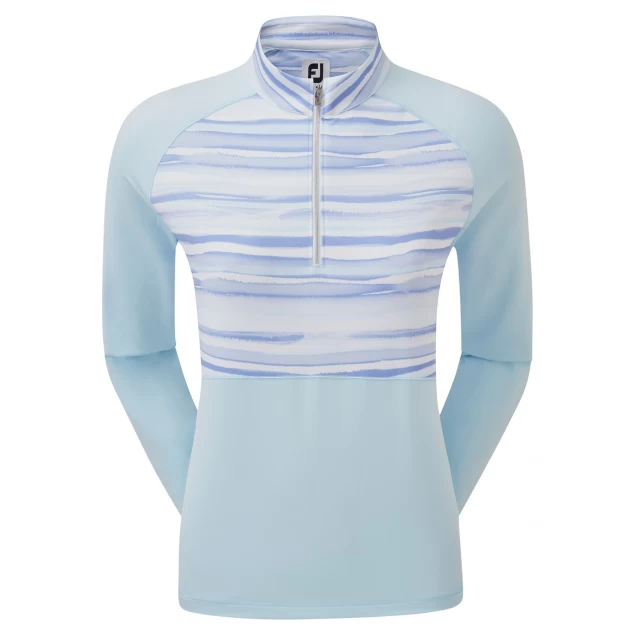 Damska bluza golfowa Footjoy Half-Zip Jersey Watercolour Midlayer Ladies sky