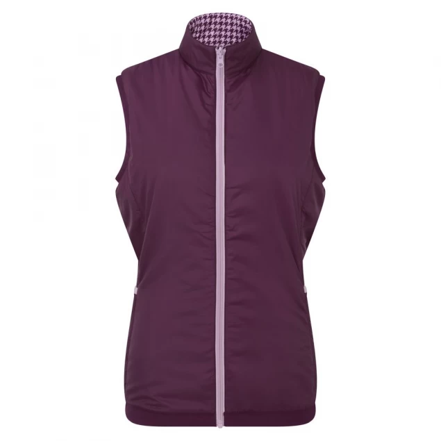 Damska dwustronna kamizelka golfowa Footjoy Insulated Reversible Vest purple/pink