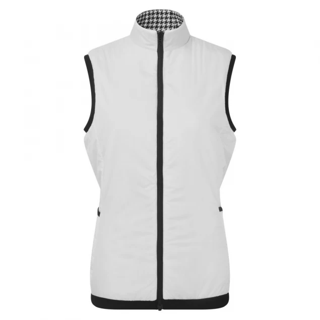 Damska dwustronna kamizelka golfowa Footjoy Insulated Reversible Vest white/black