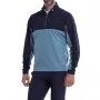 Męska kurtka golfowa Footjoy Hydroknit 1/2 zip Jacket navy/blue