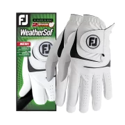 2-Pack rękawiczek golfowych FootJoy WeatherSof white
