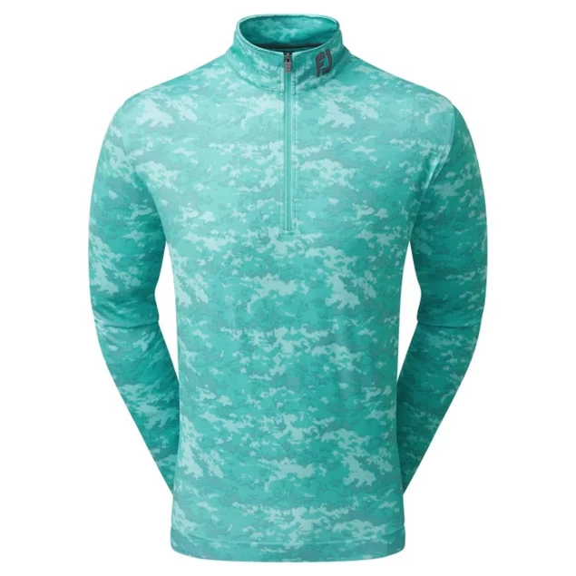 Męska bluza golfowa Footjoy Cloud Camo Print Blue