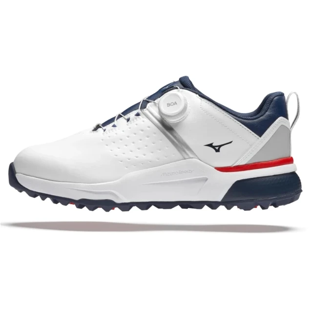 Męskie buty golfowe Mizuno Hazard Energy BOA white/dress blue