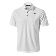 Mizuno Quick Dry Jacquard Polo white koszulka golfowa