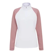 Damska bluza golfowa Ping Tembi Half Zip Midlayer white/sweet pea