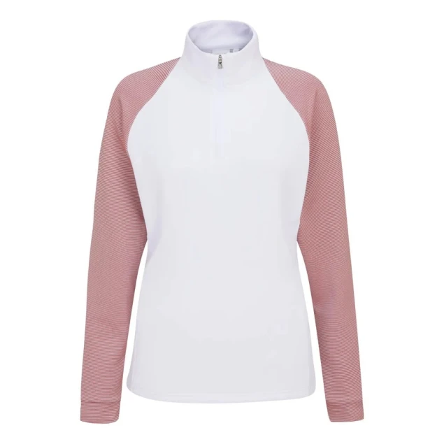 Damska bluza golfowa Ping Tembi Half Zip Midlayer white/sweet pea