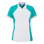 Damska koszulka golfowa Ping Ali Ladies Polo bright aqua/white