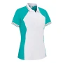 Damska koszulka golfowa Ping Ali Ladies Polo bright aqua/white