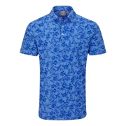 Męska koszulka golfowa Ping Diego Foliage Jacquard Polo cornflower blue