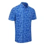 Męska koszulka golfowa Ping Diego Foliage Jacquard Polo cornflower blue