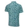 Męska koszulka golfowa Ping Diego Foliage Jacquard Polo misty green