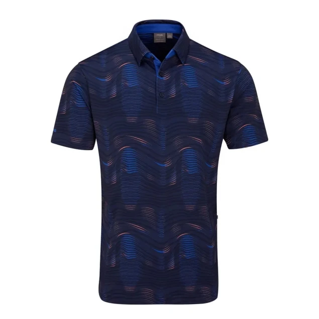 Męska koszulka golfowa Ping Optic Groove Polo navy multi