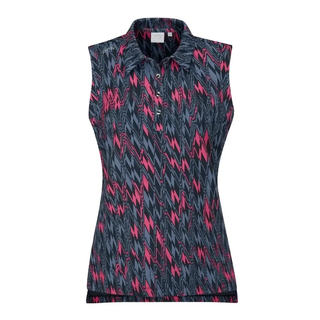 Damska koszulka golfowa Ping Olive Sleeveless Ladies Polo navy