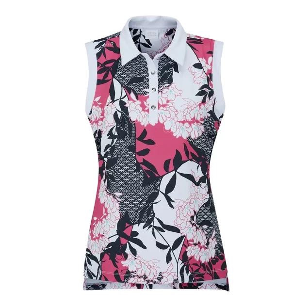 Damska koszulka golfowa Ping Olive Sleeveless Ladies Polo blossom