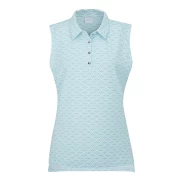 Damska koszulka golfowa Ping Olive Sleeveless Ladies Polo white/aruba blue