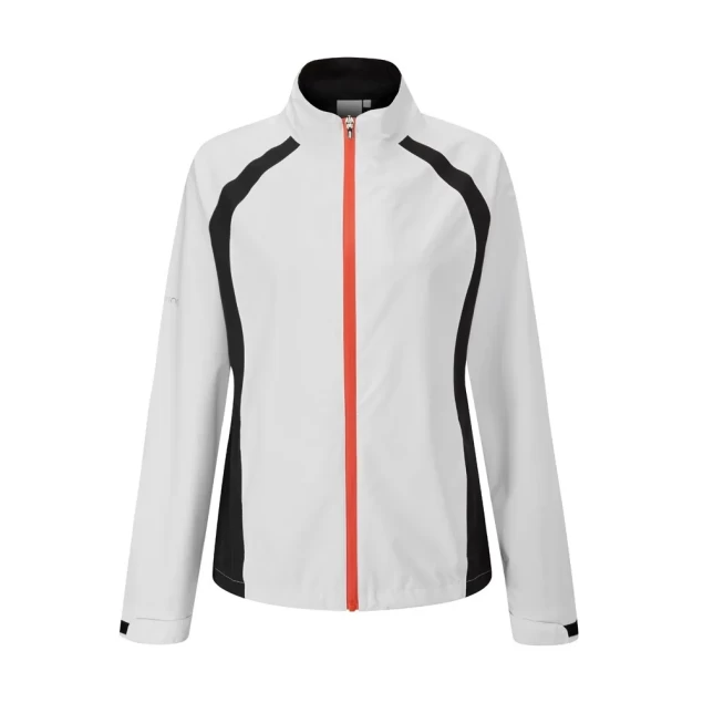 Damska kurtka golfowa Ping Freda Ladies Waterproof Jacket white/black