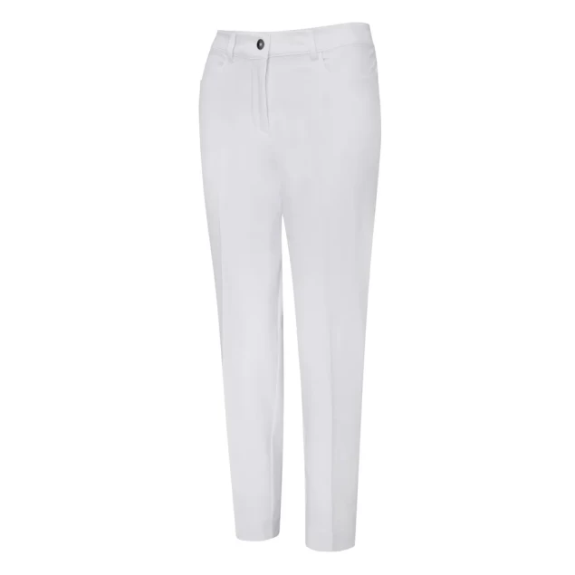 Damskie spodnie golfowe Ping Vic Tapered Ladies Trousers white