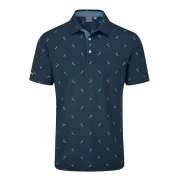 Męska koszulka golfowa Ping Gold Putter Printed Polo navy