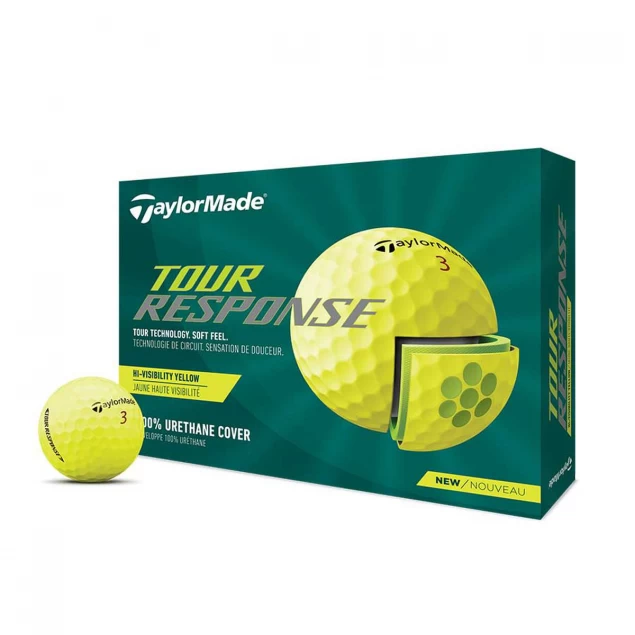 Taylor Made Tour Response yellow 12-pack piłki golfowe