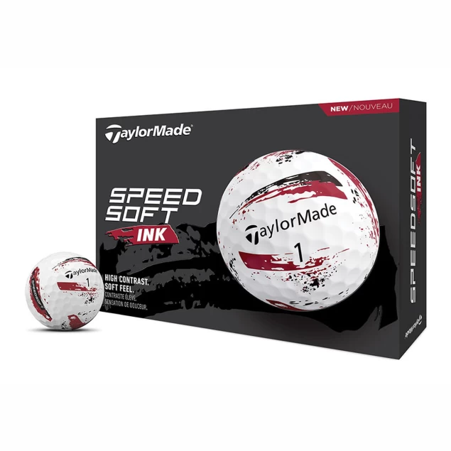 Taylor Made SpeedSoft INK red 12-pack piłki golfowe