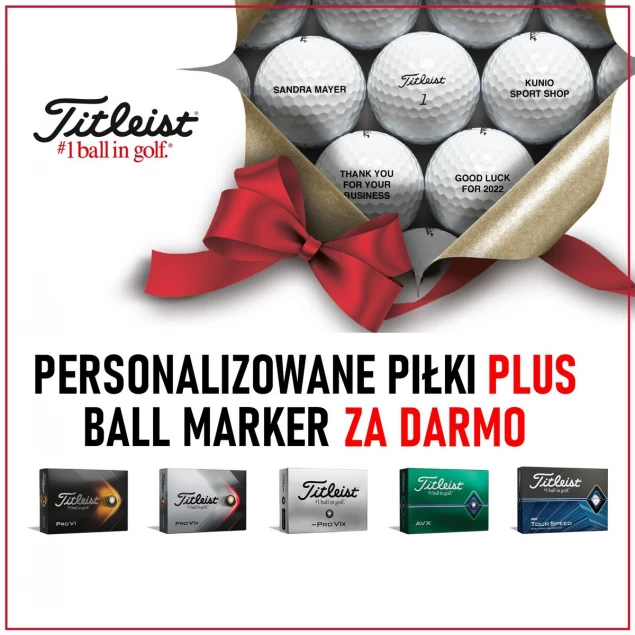 Piłki Golfowe Titleist na Święta [DARMOWA PERSONALIZACJA + BALL MARKER GRATIS]