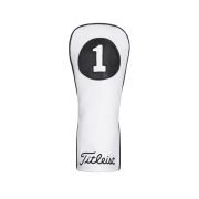 Titleist White & Black Leather Headcover golfowy skórzany pokrowiec na główkę drivera Titleist White & Black Leather Headcover golfowy skórzany pokrowiec na główkę drivera