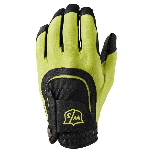 Wilson Staff Fit-All One Size black/lime rękawiczka golfowa