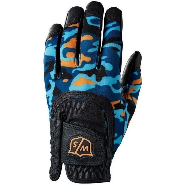 Wilson Staff Fit-All Junior One Size black/orange/camo rękawiczka golfowa